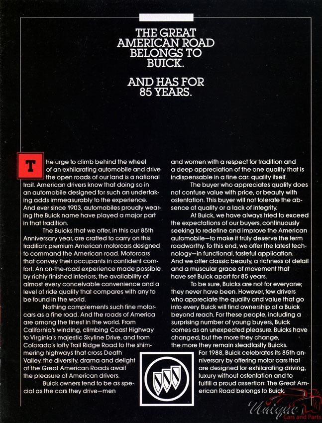 1988 Buick Prestige Brochure Page 8